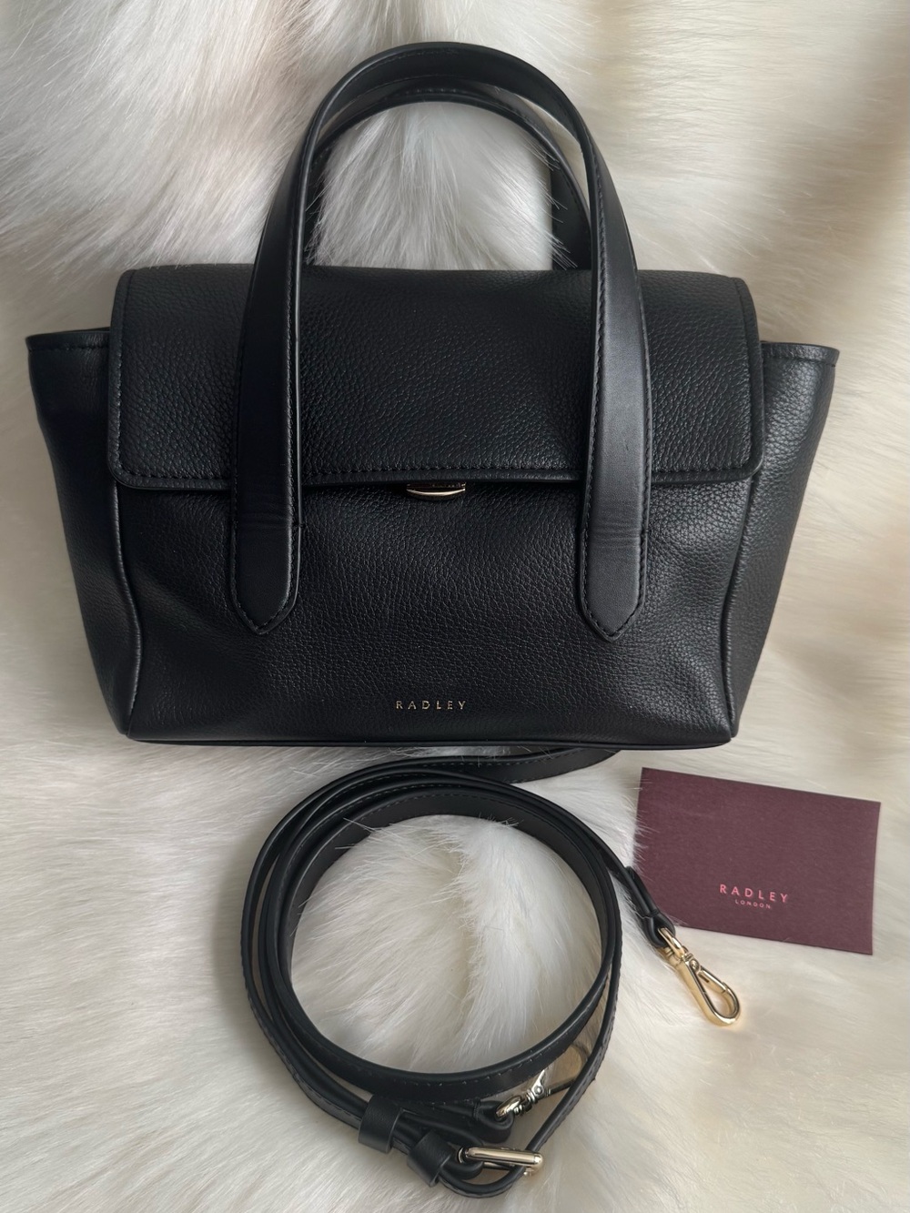 Radley Black Leather Top-Handle Satchel